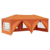 Syfax Pop-up Partyzelt 575 x 288 x 245 cm Orange Oxford-Stoff