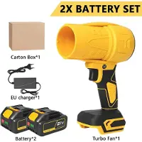 StarTech.com Akku-Laubbläser - H28 Turbogebläse - 3500 W - Bürstenloser Motor - 350 m/s Luftgeschwindigkeit - Hochdruck - 2 Akkus (EU-Stecker)