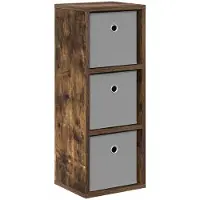 Syfax Sideboard mit Schubladen Geräucherte Eiche 25,5 x 22 x 69,5 cm