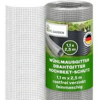 TTL Garden Wühlmausgitter 2,5x1,1m – verzinkt 6,3mm Masche Draht 0,55mm