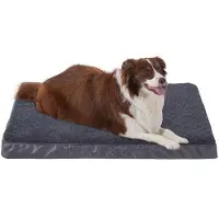 OEM Orthopädisches Hundebett für große Hunde, umstellbar, kalt/warm, abnehmbar, maschinell waschbar, wasserdicht, dunkelgrau, 89 cm × 68 cm × 7,5 cm