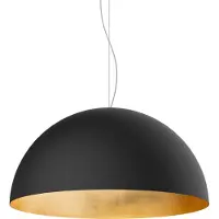 Lumicom Minimalistische Pendelleuchte Venice Schwarz, 60 cm breit, 30 cm hoch, E27