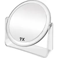 OEM 7-Zoll Doppel-Seitiges Vergrößerungsglas Make-up Spiegel mit 1X/7X Vergrößerung und 360° Drehfunktion
