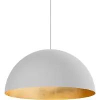 Lumicom Pendelleuchte Venice, modernes Design, Weiss, 40 cm breit, 20 cm hoch, E27
