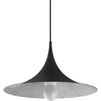 Lumicom Pendelleuchte Louie aus handlackiertem Blattmetall, 33 cm breit, 16 cm hoch