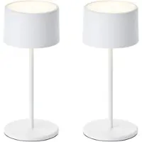 Otto Home Tischleuchte "Dreell, Akkuleuchte", weiß, 1, Ø 9cm H: 21cm, 2 Stk., Leuchten, 2er Set, 210 lm, Touchdimmer, 3000 K, H 21 cm, Tischleuchte