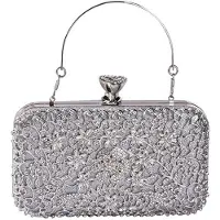 OEM Elegante Glitzer-Handtas in Zilver für Cocktailparty