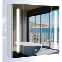 OEM LED-Badkamerspiegel mit Dimmungsfunktion - Touch-Schalter - LED-Beleuchtung - 600x650mm - Wandmontage