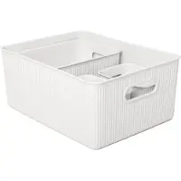 OEM 4er Set Polypropyleen-Opbergsystem mit Deckel, BPA-frei, 4 x 1,5 l, 1 x 15 l, 1 x 5 l, Weiss
