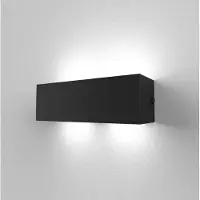 Lumicom Desmo Wandleuchte aus Bi-Metall, würfelförmig, glänzend, handgemaltes Blatt, bidirektionale Lichtwirkung, GX53, 10x10 cm
