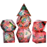 OEM Magische D20-Dobbelsätze - Set aus 7 - Acryl - ideal für Brettspiele