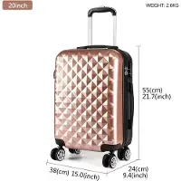 Markenlos Trolley Koffer Set mit Handgepäck - Kinderkoffer Trolley