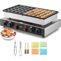 Zerbaco Mini Pfannkuchen Maschine Dutch Pfannkuchenmaker 50 Stk. Edelstahl 1700W