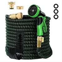 OEM Flexible Gartenschlauch 45 m ausfahrbarer Wasserhahn - 10 Sprühstufen - Sprühadapter aus Messing - Gartenbewässerung - ziehbarer Schlauch für schwere Belastung - 4-schichtige Latexkern