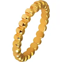 Akzent Fingerring "Cica, goldfarbig, langlebig" Gr. 58, gold (goldfarbig), Fingerringe, Damen, 58, Edelstahl, Fingerring