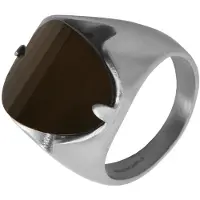Akzent Fingerring "Anfiera, langlebig" Gr. 62, silber (silberfarbig), Fingerringe, Damen, 62, Edelstahl, Fingerring