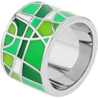 Akzent Fingerring "Brinda, langlebig" Gr. 54, weiß, Fingerringe, Damen, 54, Edelstahl, Fingerring