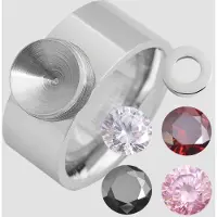 Akzent Fingerring "Briska, langlebig" Gr. 64, weiß, Fingerringe, Damen, 64, Edelstahl, Fingerring