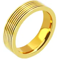 Akzent Partnerring "Peculiarity, langlebig" Gr. 66, gold (goldfarbig), Fingerringe, Herren, 66, Edelstahl, Partnerring