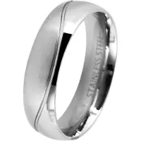 Akzent Fingerring "Natural View, silberfarbig, langlebig" Gr. 62, silberfarbig56, Fingerringe, Herren, 62, Edelstahl, Fingerring