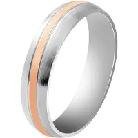 Akzent Partnerring "Ayrton, langlebig" Gr. 68, silber (silberfarbig), Fingerringe, Herren, 68, Edelstahl, Partnerring