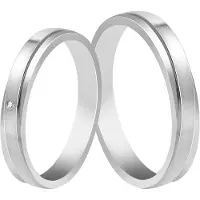 Akzent Partnerring "Unity, langlebig" Gr. 64, silber (silberfarbig58), Fingerringe, Herren, 64, Edelstahl, Partnerring