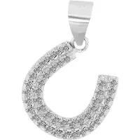 Akzent Amulett "Galen" aus 925 Sterlingsilber, rhodiniert, langlebig", silber (silberfarbig), Schmuckanhänger, Damen, Silber 925 (Sterlingsilber), Amulett