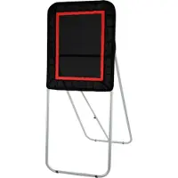 Zerbaco zusammenklappbarer Lacrosse-Rebounder für den Hinterhof, 90 x 120 cm großes Volleyball-Rücksprungnetz, Pitchback-Throwback-Baseball-Softball-Return-Trainingsschirm, verstellbarer Winkel, Schießü