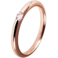 Akzent Fingerring "Barii, langlebig" Gr. 52, rosa (roségoldfarbig), Fingerringe, Damen, 52, Edelstahl, Fingerring