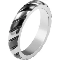Akzent Fingerring "Elara, langlebig" Gr. 52, silber (silberfarbig), Fingerringe, Damen, 52, Edelstahl, Fingerring