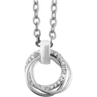 Akzent Kettenanhänger "Ceca" aus 925 Sterlingsilber, rhodiniert, langlebig", silber (silberfarbig), Schmuckanhänger, Damen, Silber 925 (Sterlingsilber), Kettenanhänger