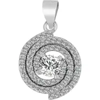Akzent Kettenanhänger "Zeynep" aus 925 Sterlingsilber, rhodiniert, langlebig", silber (silberfarbig), Schmuckanhänger, Damen, Silber 925 (Sterlingsilber), Kettenanhänger