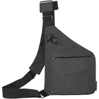 OEM Wasserresistenter Crossbody-Tasche mit mehreren Taschen für Männer und Frauen, Schwarz.