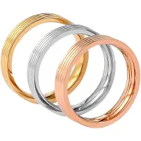 Akzent Fingerring "Dorothé, langlebig" Gr. 58, rosa (roségoldfarbig), Fingerringe, Damen, 58, Edelstahl, Fingerring