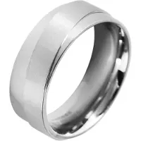 Akzent Partnerring "Fantastic Feeling, silberfarbig, langlebig" Gr. 60, silber (silberfarbig), Fingerringe, Herren, 60, Edelstahl, Partnerring