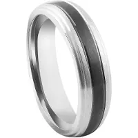 Akzent Fingerring "aus Edelstahl" Gr. 72, silber (silberfarbig), Fingerringe, Herren, 72, Edelstahl, Fingerring
