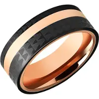 Akzent Partnerring "Zdravko, hautverträglich" Gr. 58, rosa (roségoldfarbig), Fingerringe, Herren, 58, Edelstahl, Partnerring