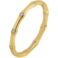 Akzent Fingerring "Jenna, goldfarbig, langlebig" Gr. 56, gold (goldfarbig), Fingerringe, Damen, 56, Edelstahl, Fingerring