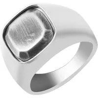 Akzent Fingerring "Fearron, silberfarbig, langlebig" Gr. 64, silber (silberfarbig), Fingerringe, Herren, 64, Edelstahl, Fingerring
