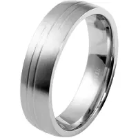 Akzent Partnerring "aus Edelstahl" Gr. 68, silber (silberfarbig), Fingerringe, Herren, 68, Edelstahl, Partnerring
