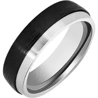Akzent Partnerring "Urban Vows" Silber - Schlicht - Nickelfrei- Wasserfest" Gr. 66, schwarz (bicolor58), Fingerringe, Herren, 66, Edelstahl, Partnerring
