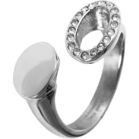 Akzent Fingerring "Morel, langlebig" Gr. 56, silber (silberfarbig), Fingerringe, Damen, 56, Edelstahl, Fingerring