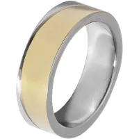 Akzent Fingerring "Lizza, langlebig" Gr. 56, bunt (bicolor), Fingerringe, Damen, 56, Edelstahl, Fingerring