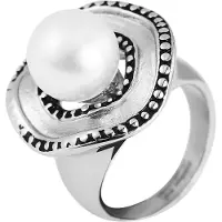 Akzent Fingerring "Halima, langlebig" Gr. 58, silber (silberfarbig), Fingerringe, Damen, 58, Edelstahl, Fingerring