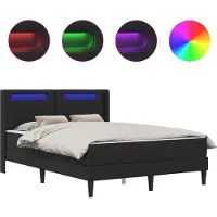 vidaXL Bettgestell mit Matratze Schwarz 120 x 200 cm Kunstleder