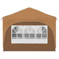 vidaXL Pop-up Partyzelt 575 x 288 x 245 cm Beige Oxford-Stoff