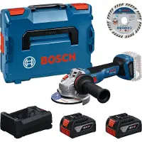 Bosch Werkzeug-Set: GWS 18V-11 S + 2x GBA 5.0Ah + GAL + Trennscheibe 125 in L-BOXX