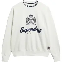 Superdry für Damen. W2012468A Country Club Sweatshirt weiß (S), Lässig, Baumwolle, Langarm
