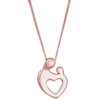 Elli Halskette Mutter & Kind Verbundenheit 925 Sterling Silber Elli Rosegold