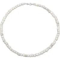 Elli Choker "Halskette Choker Glasperlen 925 Silber" Gr. 36, weiß, Halsketten, Damen, ohne Stein, Silber 925 (Sterlingsilber), Choker